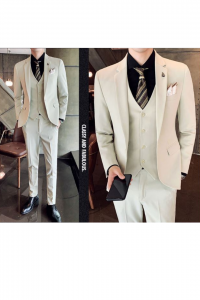YT03-BEIGE-1XL 1a Tuxedo Rental Sale Purchase Ready made Malaysia Kuala Lumpur Selangor Korean Slim fit