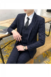 YT08-BLUDKWHCHEQ-4XL a Tuxedo Rental Sale Purchase Ready made Malaysia Kuala Lumpur Selangor