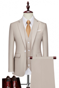 MR34-PINK-Beige Formal Men Suit Rental
