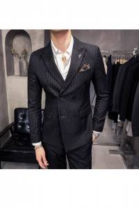 YT14B-BLKSTRDB-2XL Black Stripes Double Breasteda Tuxedo Rental Sale Purchase Ready made Malaysia Kuala Lumpur Selangor (3)