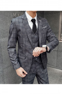 YT15-BLUSMCHQ-4XL e brown chequeredTuxedo Rental Sale Purchase Ready made Malaysia Kuala Lumpur Selangor (4)